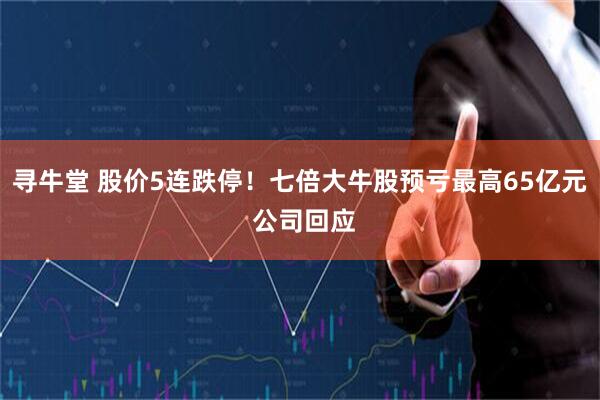 寻牛堂 股价5连跌停！七倍大牛股预亏最高65亿元 公司回应